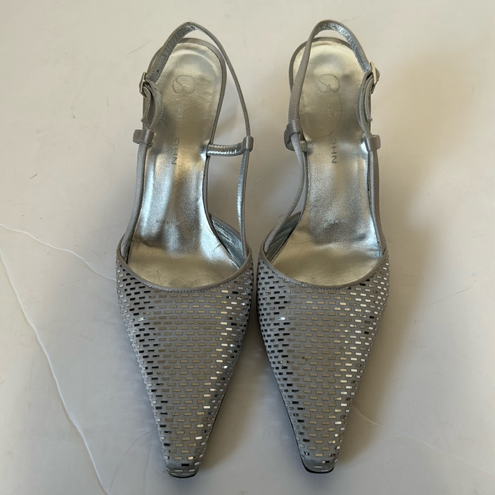 Vintage St John silver heels